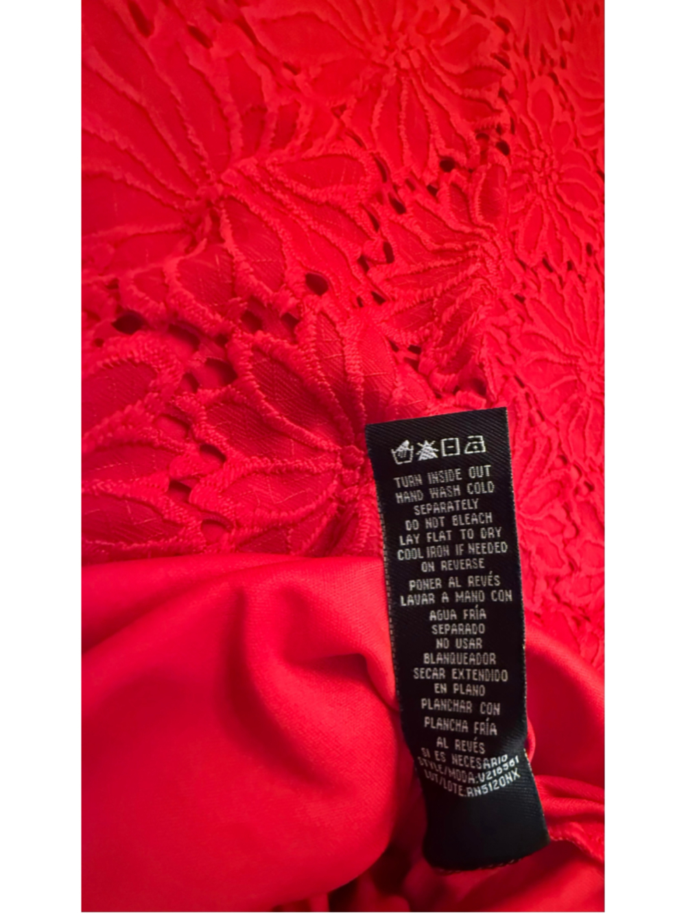 RN Studio Red Floral Lace Sleeveless Cocktail Dress Plus Size 18 NWT - Picture 10 of 12